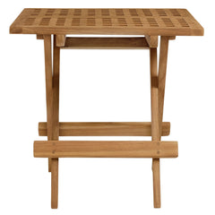 Vienna Natural Outdoor Patio Teak Wood Side Table - Ornate Home