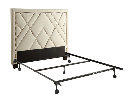 Vienne Nailhead Patterned Upholstered Headboard in Powder - Ornate Home