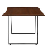 Viggo Black/Walnut 60" Live Edge Acacia Wood Acacia Wood Dining Table - Ornate Home