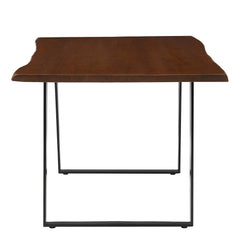 Viggo Black/Walnut 60" Live Edge Acacia Wood Acacia Wood Dining Table - Ornate Home