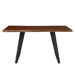 Viggo Black/Walnut 60" Live Edge Acacia Wood Acacia Wood Dining Table - Ornate Home