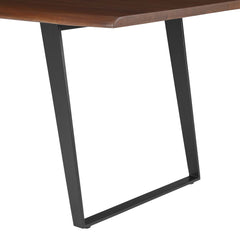 Viggo Black/Walnut 60" Live Edge Acacia Wood Acacia Wood Dining Table - Ornate Home