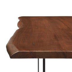 Viggo Black/Walnut 60" Live Edge Acacia Wood Acacia Wood Dining Table - Ornate Home
