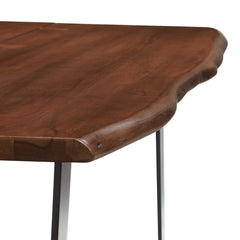 Viggo Black/Walnut 60" Live Edge Acacia Wood Acacia Wood Dining Table - Ornate Home
