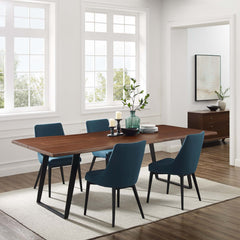 Viggo Black/Walnut 96" Live Edge Acacia Wood Acacia Wood Dining Table - Ornate Home