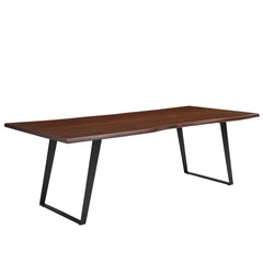 Viggo Black/Walnut 96" Live Edge Acacia Wood Acacia Wood Dining Table - Ornate Home