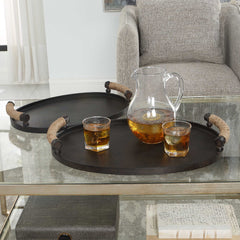 Viggo Bronze Trays (Set of 2) - Ornate Home