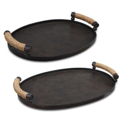 Viggo Bronze Trays (Set of 2) - Ornate Home