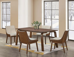 Viken Walnut/Beige Side Chair (Set of 2) - Ornate Home