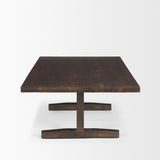 Viktor Dark Brown Solid Wood Coffee Table - Ornate Home