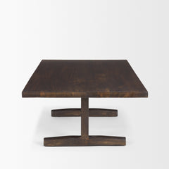 Viktor Dark Brown Solid Wood Coffee Table - Ornate Home