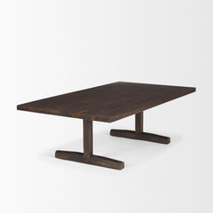 Viktor Dark Brown Solid Wood Coffee Table - Ornate Home