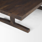Viktor Dark Brown Solid Wood Coffee Table - Ornate Home
