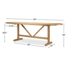 Viktor Light Brown Dining Table - Ornate Home