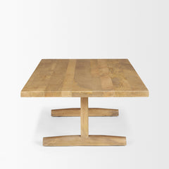 Viktor Light Brown Solid Wood Coffee Table - Ornate Home