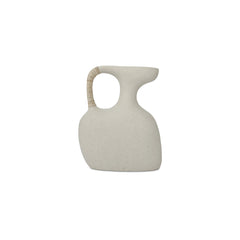Vila Cream White 13-in Sculptural Vessel - Ornate Home