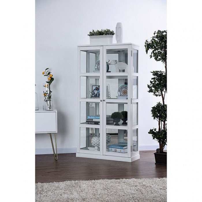 Vilas White Curio Cabinet - Ornate Home