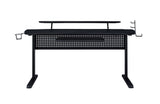 Vildre Black Gaming Desk w/LED & USB Port - Ornate Home