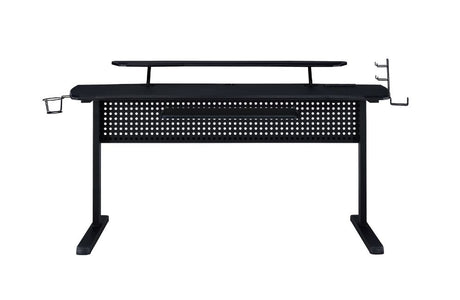 Vildre Black Gaming Desk w/LED & USB Port - Ornate Home