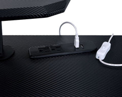 Vildre Black Gaming Desk w/LED & USB Port - Ornate Home
