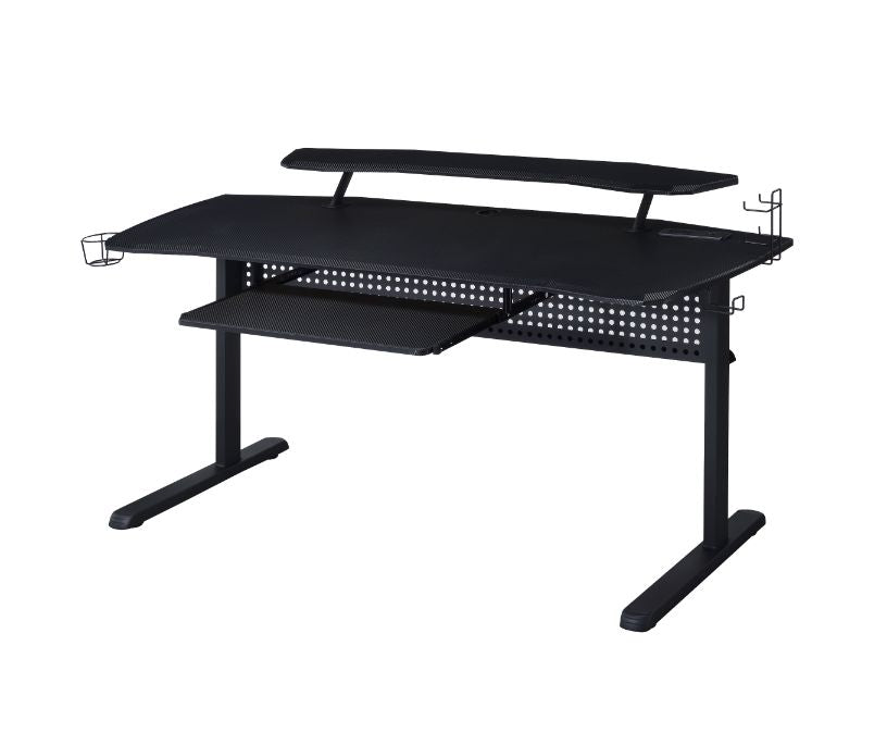 Vildre Black Gaming Desk w/LED & USB Port - Ornate Home
