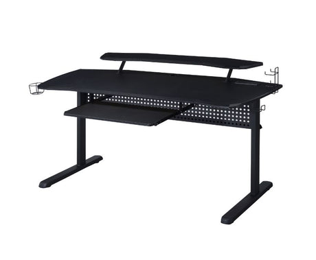 Vildre Black Gaming Desk w/LED & USB Port - Ornate Home