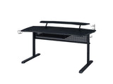 Vildre Black Gaming Desk w/LED & USB Port - Ornate Home