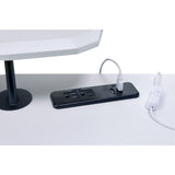 Vildre White Gaming Desk w/LED & USB Port - Ornate Home
