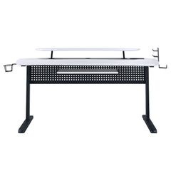 Vildre White Gaming Desk w/LED & USB Port - Ornate Home