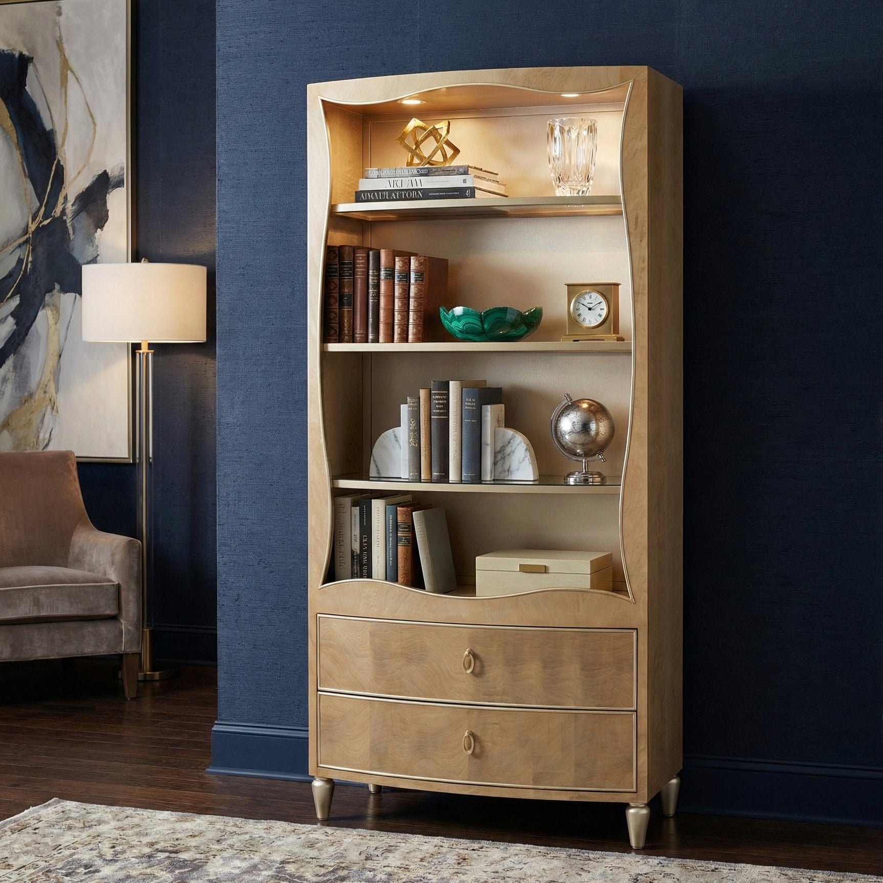 Villa Cherie Caramel Bookcase - Ornate Home