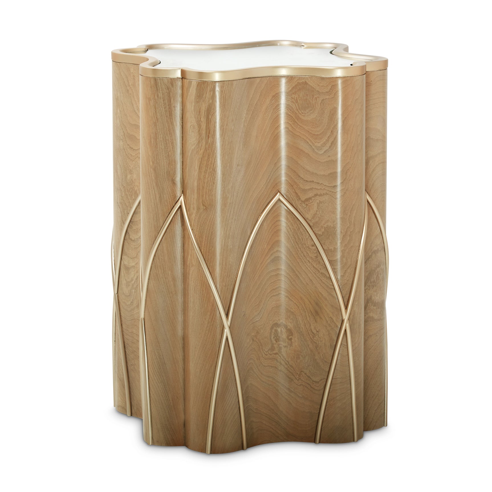 Villa Cherie Caramel Chairside Table - Ornate Home