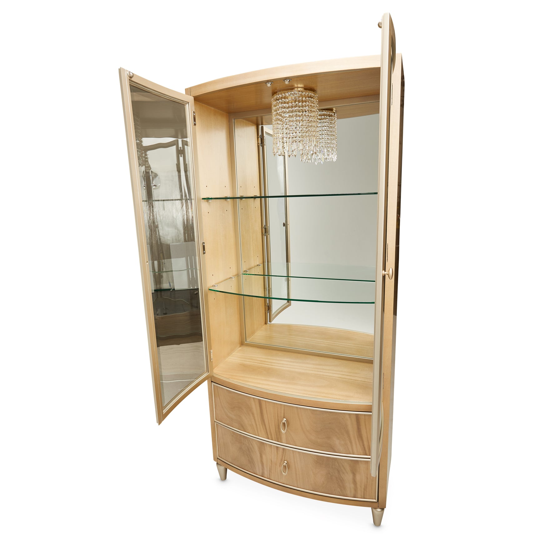 Villa Cherie Caramel Display Cabinet - Ornate Home