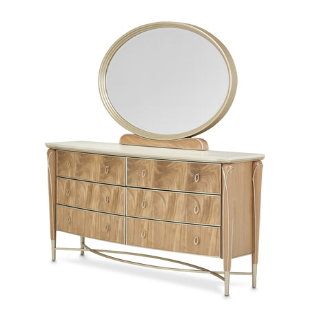 Villa Cherie Caramel Dresser and Mirror - Ornate Home