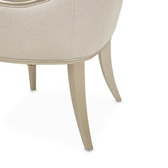 Villa Cherie Caramel/Frosted Linen Dining Arm Chair - Ornate Home