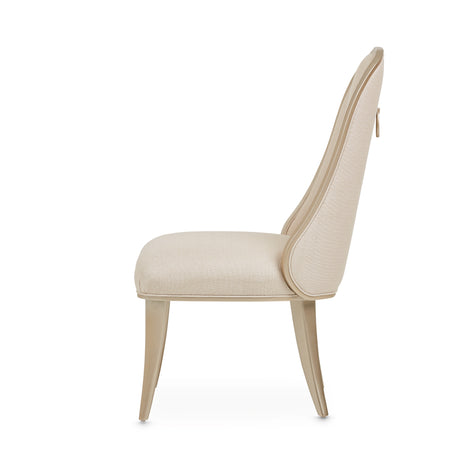 Villa Cherie Caramel/Frosted Linen Dining Side Chair - Ornate Home