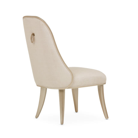 Villa Cherie Caramel/Frosted Linen Dining Side Chair - Ornate Home