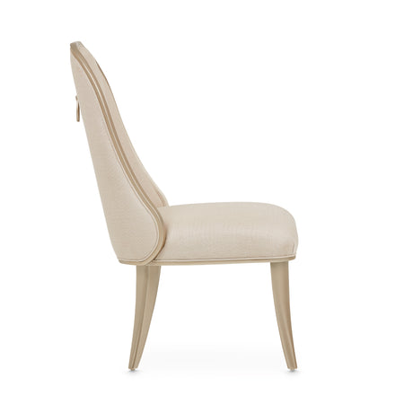 Villa Cherie Caramel/Frosted Linen Dining Side Chair - Ornate Home