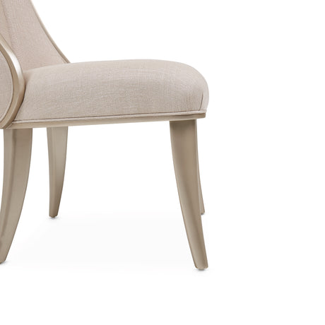 Villa Cherie Caramel/Frosted Linen Dining Side Chair (Set of 2) - Ornate Home