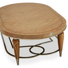 Villa Cherie Caramel Oval Cocktail Table - Ornate Home