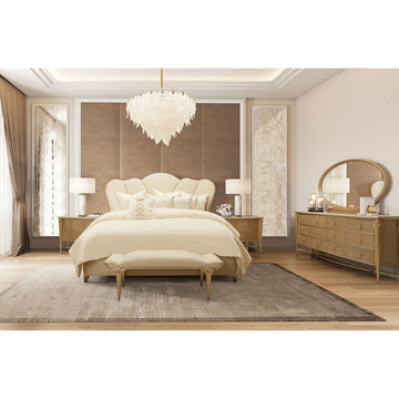 Villa Cherie Caramel/Pearl Bed Bench - Ornate Home