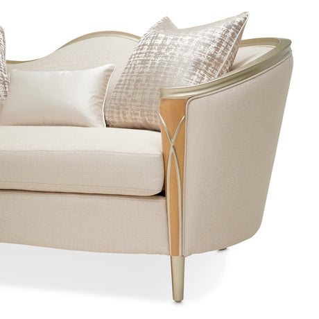 Villa Cherie Caramel/Pearl Loveseat - Ornate Home
