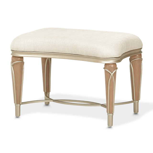Villa Cherie Caramel/Pearl Ottoman - Ornate Home