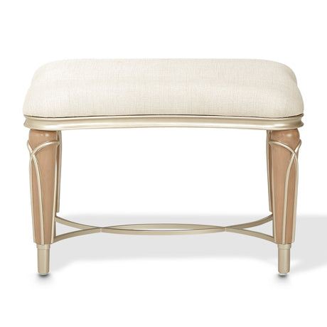 Villa Cherie Caramel/Pearl Ottoman - Ornate Home