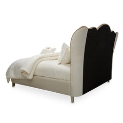 Villa Cherie Chardonnay/Pearl Queen Channel Tufted Bed - Ornate Home