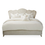 Villa Cherie Chardonnay/Pearl Queen Channel Tufted Bed - Ornate Home