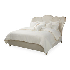 Villa Cherie Chardonnay/Pearl Queen Channel Tufted Bed - Ornate Home