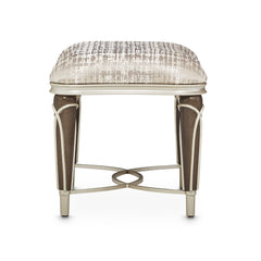 Villa Cherie Hazelnut/Bisque Ottoman - Ornate Home