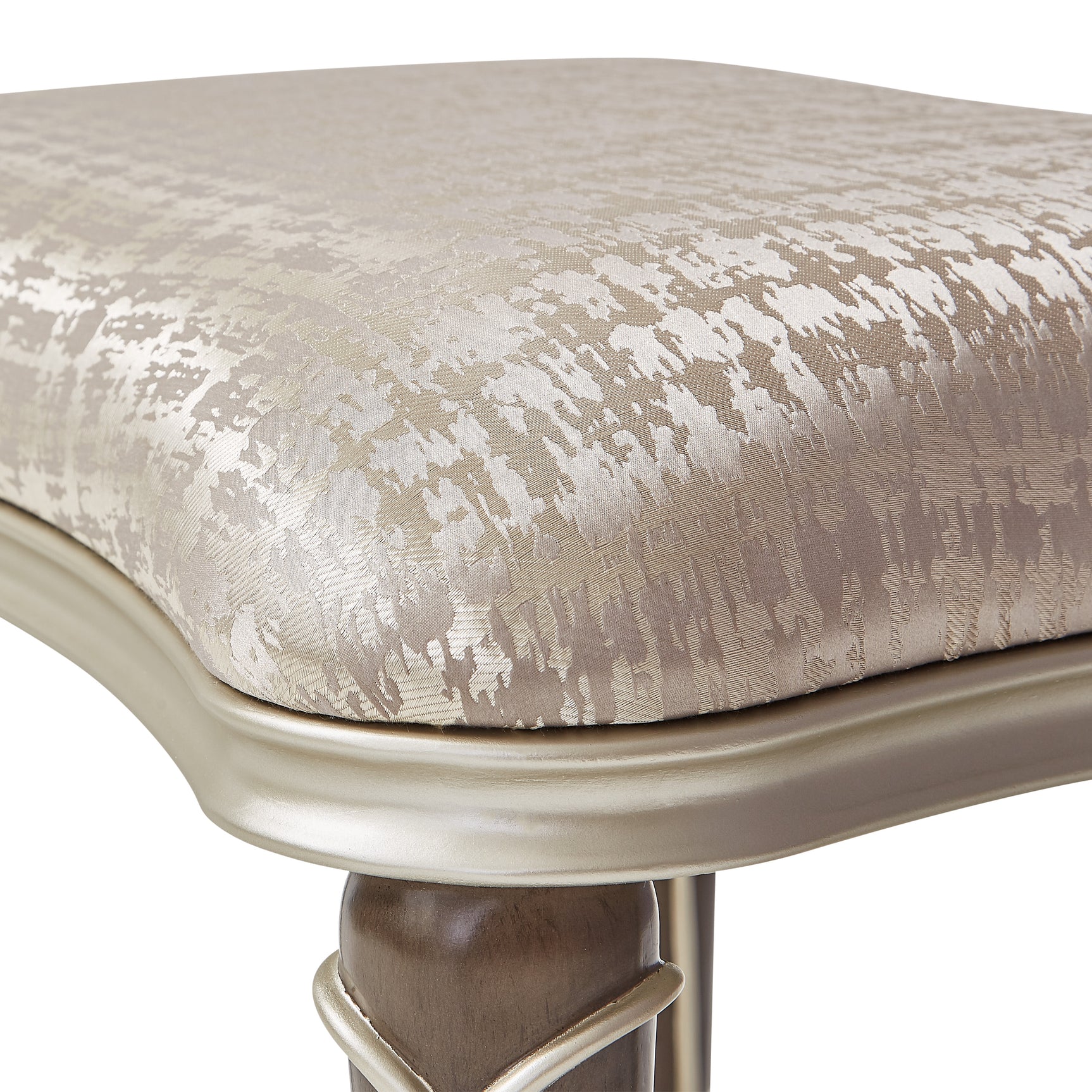 Villa Cherie Hazelnut/Bisque Ottoman - Ornate Home