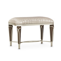 Villa Cherie Hazelnut/Bisque Ottoman - Ornate Home