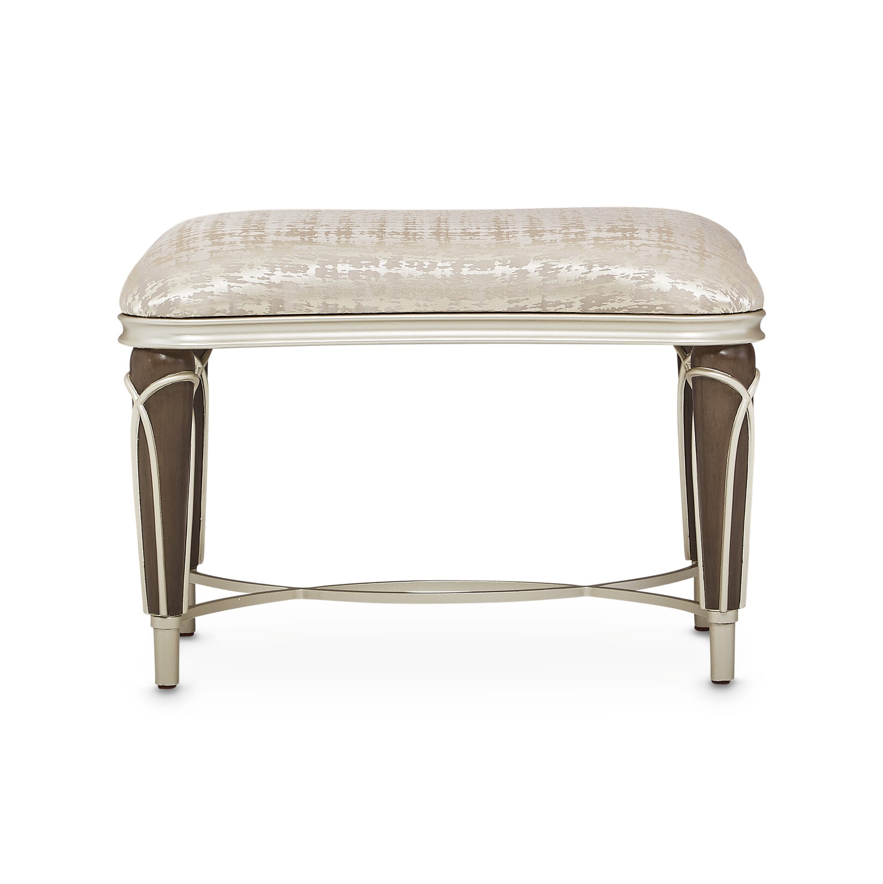Villa Cherie Hazelnut/Bisque Ottoman - Ornate Home